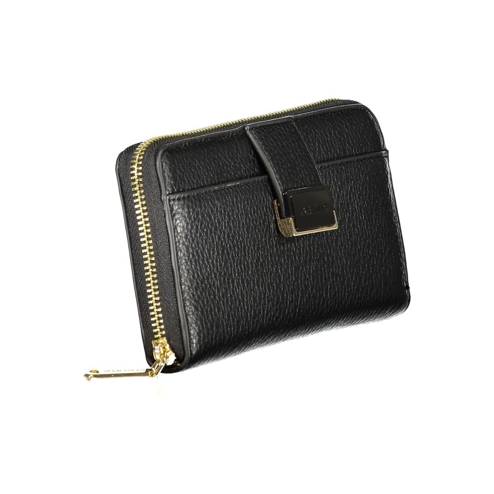 Mario Valentino Black Polyurethane Women Wallet