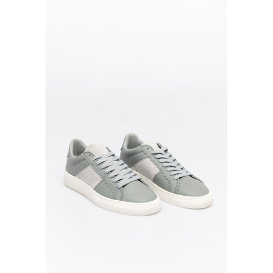 Scotch & Soda Gray Cowhide Low Top Sneakers