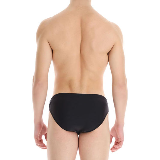 Moschino Black Polyamide Swim Shorts