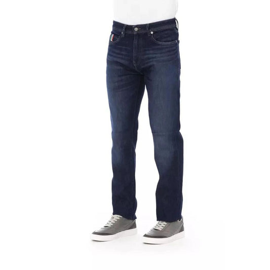 Baldinini Trend Blue Cotton Slim Fit Jeans