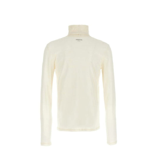Jil Sander White Polyester Turtleneck