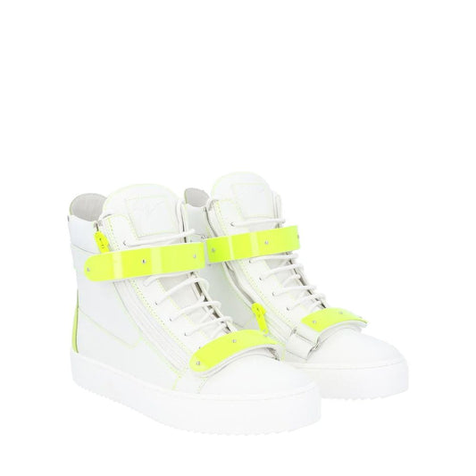 Giuseppe Zanotti White Calfskin High Top Sneakers
