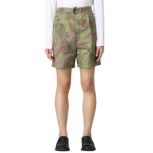 Marni Bicolor Cotton Bermuda Shorts