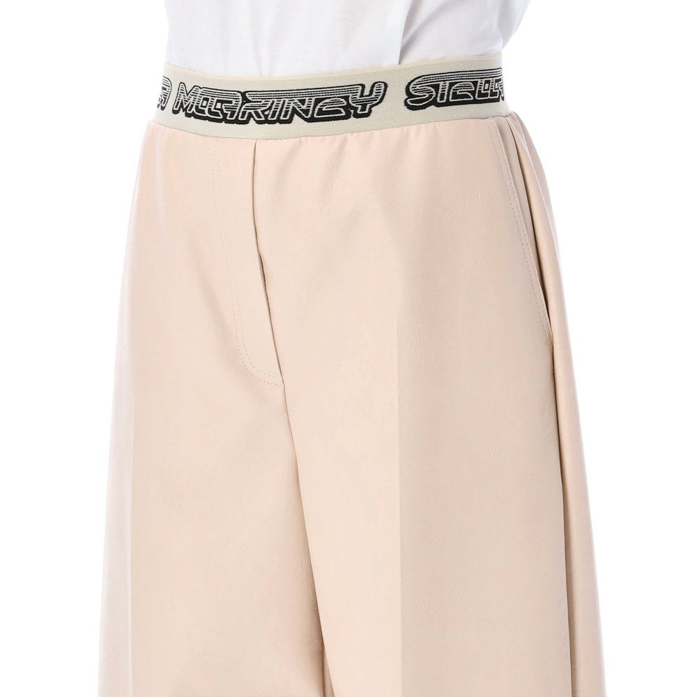 Stella McCartney Beige Viscose Cropped Pants