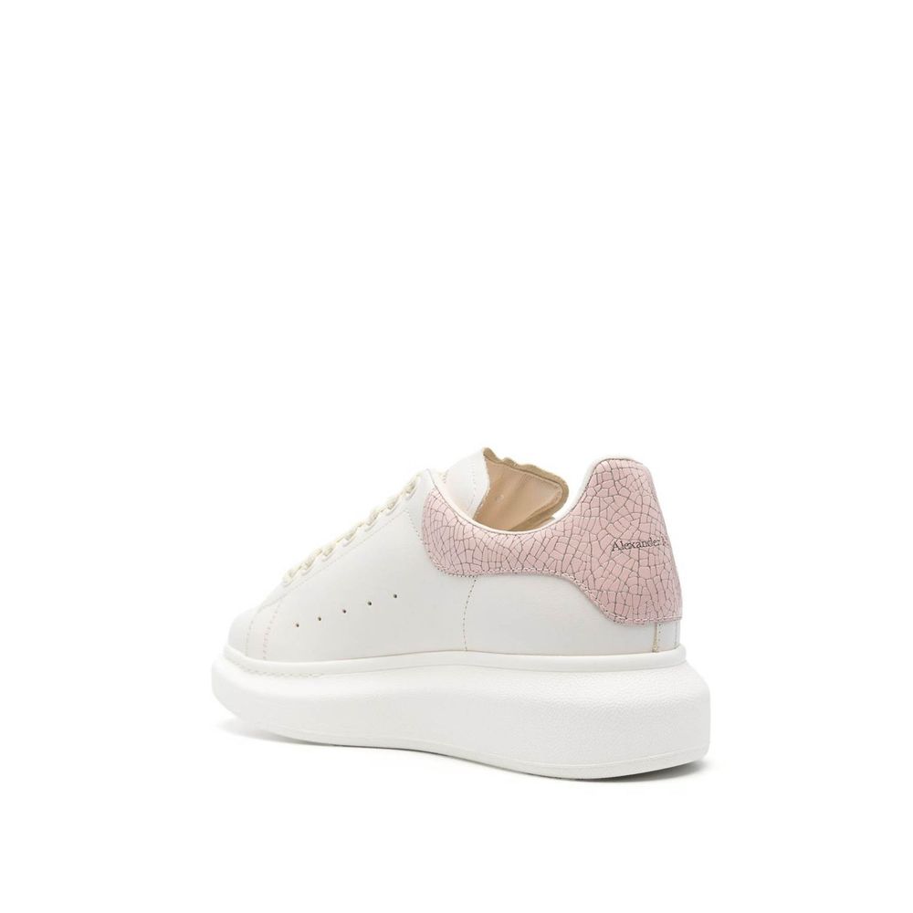 Alexander McQueen White Leather Platform Sneakers
