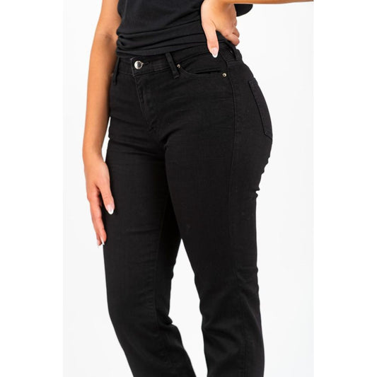 Gas Black Cotton Straight-Leg Jeans