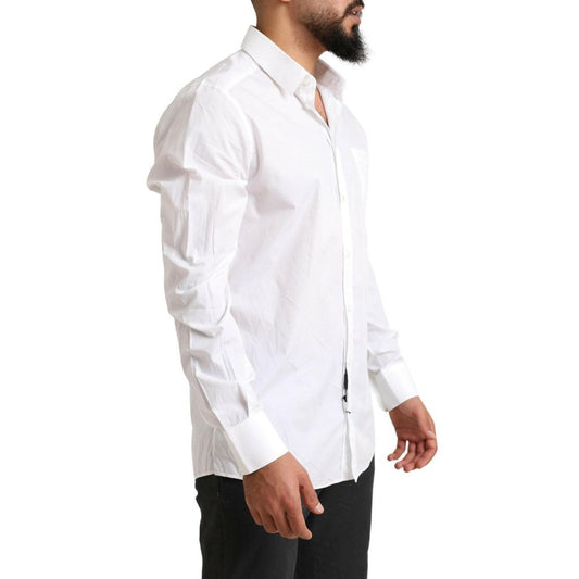 Dolce & Gabbana White Cotton Dress Shirt