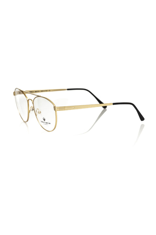Frankie Morello Gold Metallic Men's Frame Aviator Eyeglasses