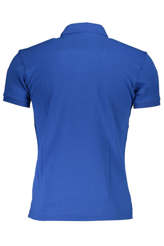 La Martina Blue Cotton Polo Shirt