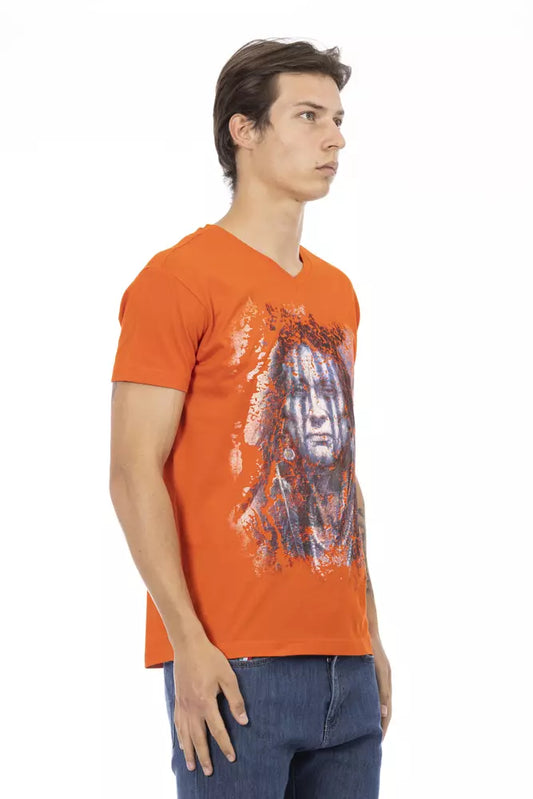 Trussardi Action Orange Cotton Men's T-Shirt