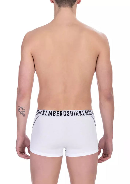 Bikkembergs White Cotton Men's Trunk Underwear Pack