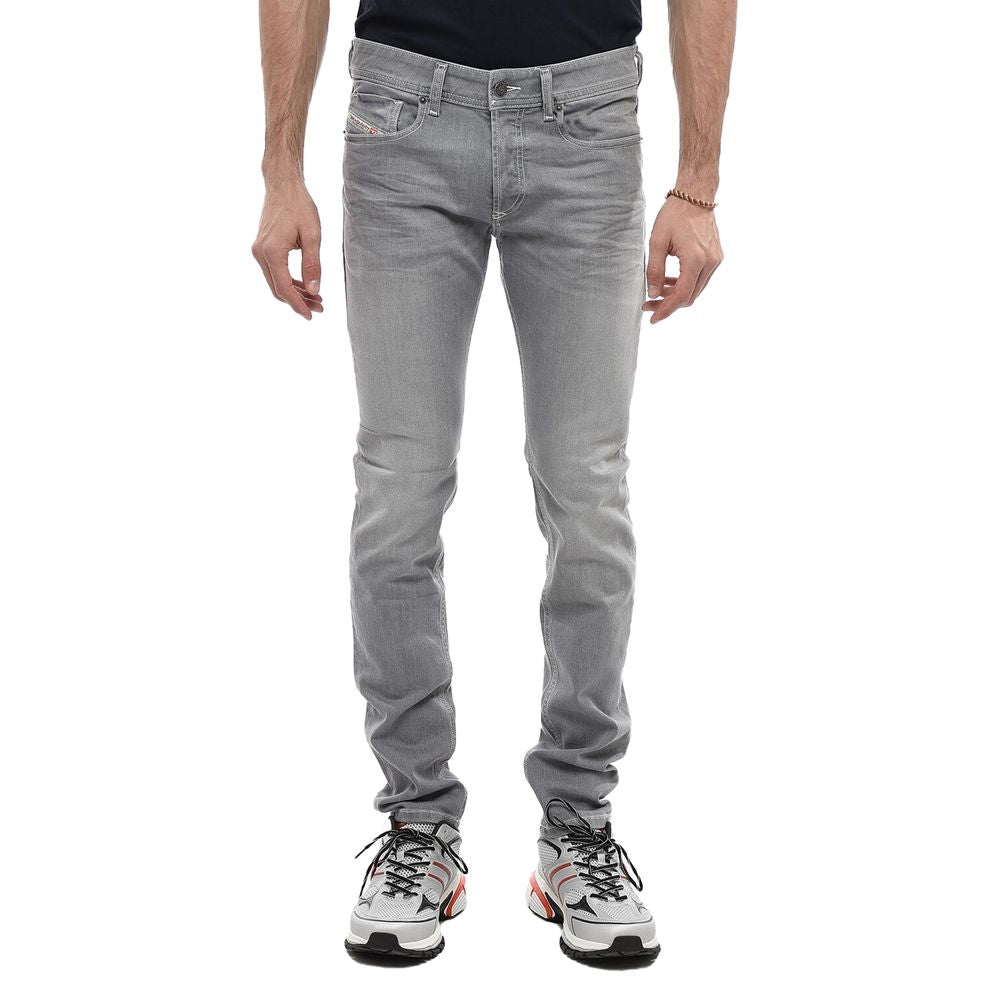 Diesel Graue Baumwoll-Skinny-Jeans für Männer