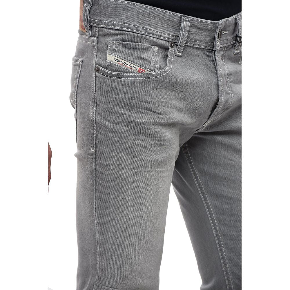 Diesel Graue Baumwoll-Skinny-Jeans für Männer