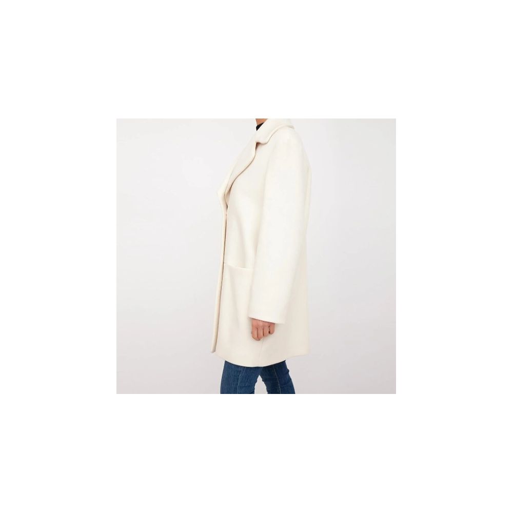 Love Moschino Weißer Wollmantel für Frauen