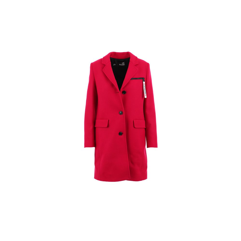 Love Moschino Mantel aus roter Wolle für Frauen