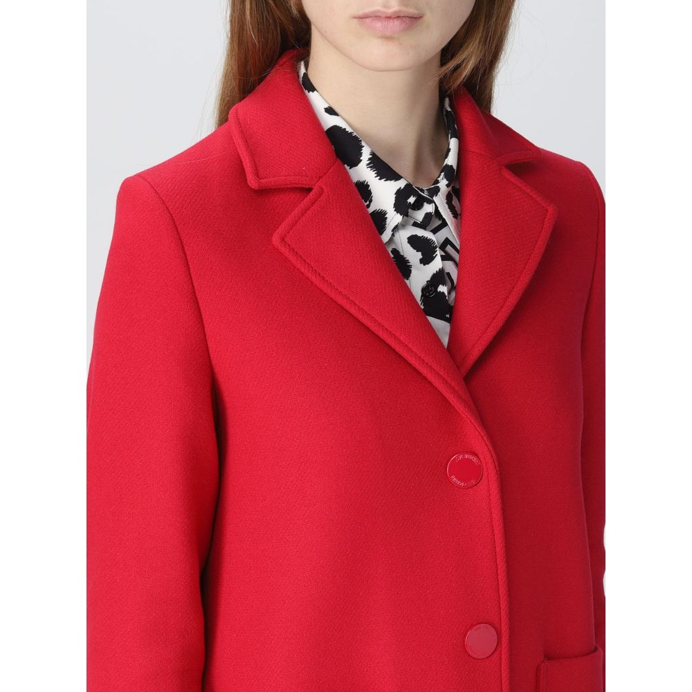 Love Moschino Damenmantel aus roter Wolle