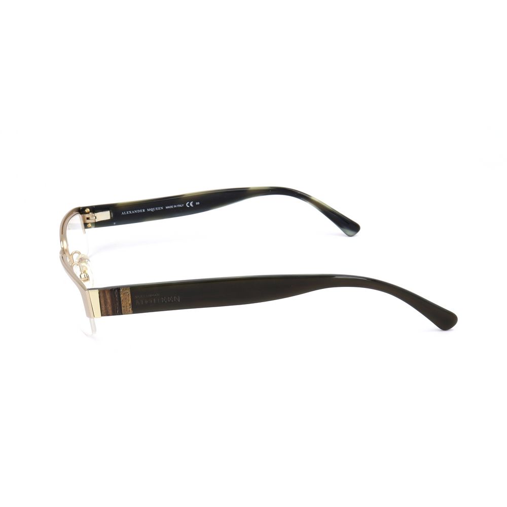 Alexander McQueen Gold Metal Glasses (Frames)