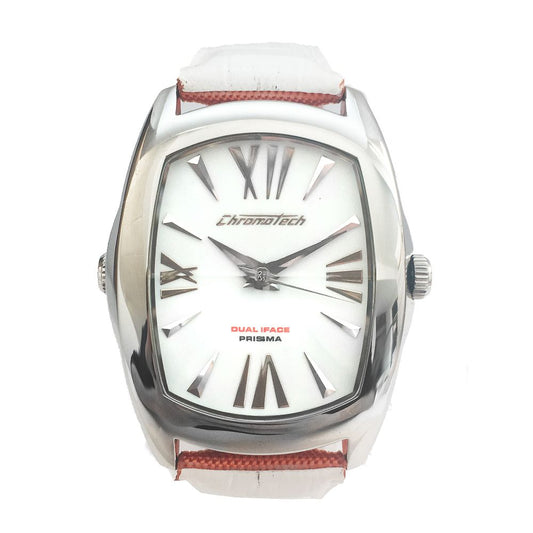 Chronotech Orange Leather Dress Watch