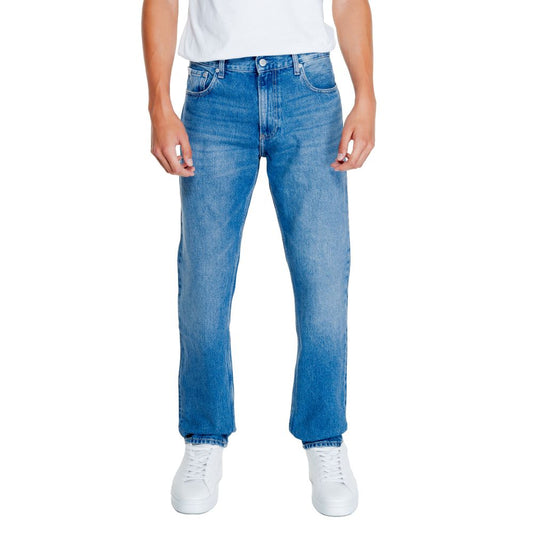 Calvin Klein Jeans Hellblaue Baumwolljeans mit Relaxed Fit