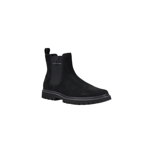 Calvin Klein Jeans Black Suede Leather Chelsea Boots