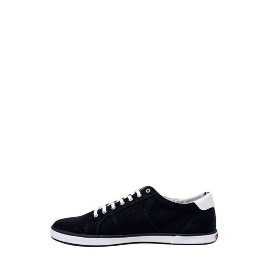 Tommy Hilfiger Blaue Baumwoll-Sneaker mit niedrigem Schaft