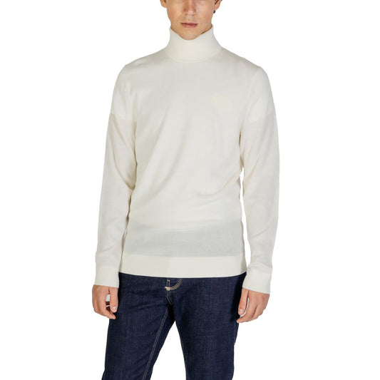 Calvin Klein Jeans Rollkragenpullover aus cremefarbener Wolle