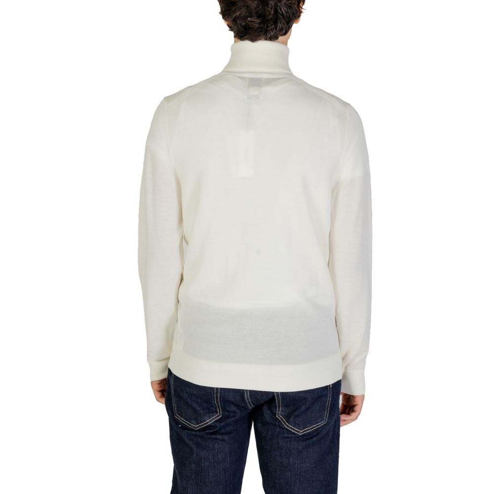 Calvin Klein Jeans Rollkragenpullover aus cremefarbener Wolle