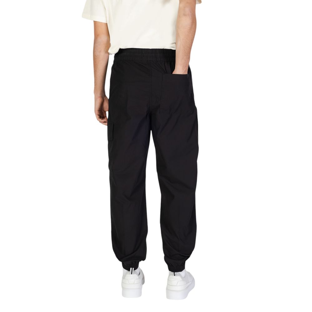Calvin Klein Jeans Schwarze Baumwoll-Jogger Workout-Hose