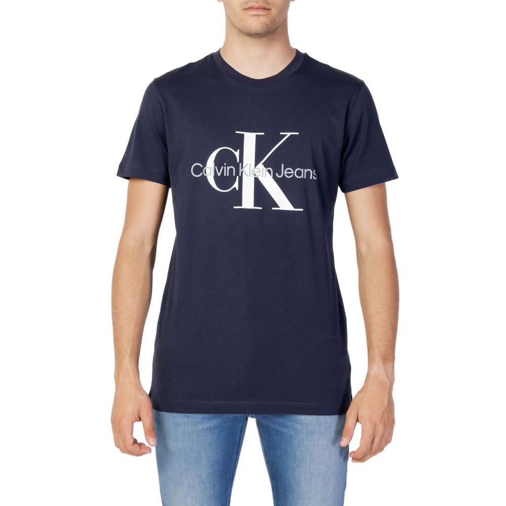 Calvin Klein Jeans Baumwoll-T-Shirt in Blau