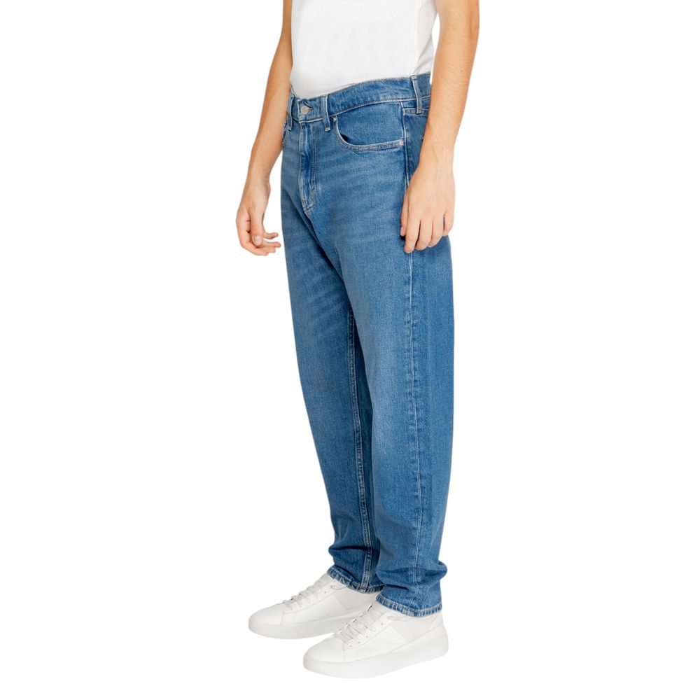 Tommy Hilfiger Jeans Blaue Jeans aus recyceltem Baumwoll-Mix mit schmaler Passform