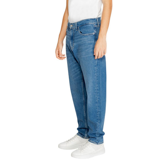 Tommy Hilfiger Jeans Blaue Jeans aus recyceltem Baumwoll-Mix mit schmaler Passform