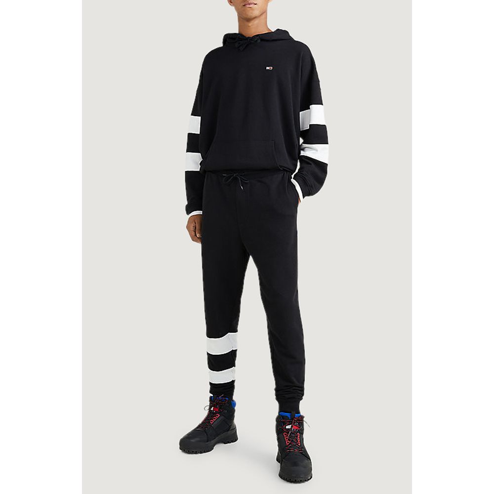 Tommy Hilfiger Jeans Schwarze Baumwoll-Jogger Workout-Hose