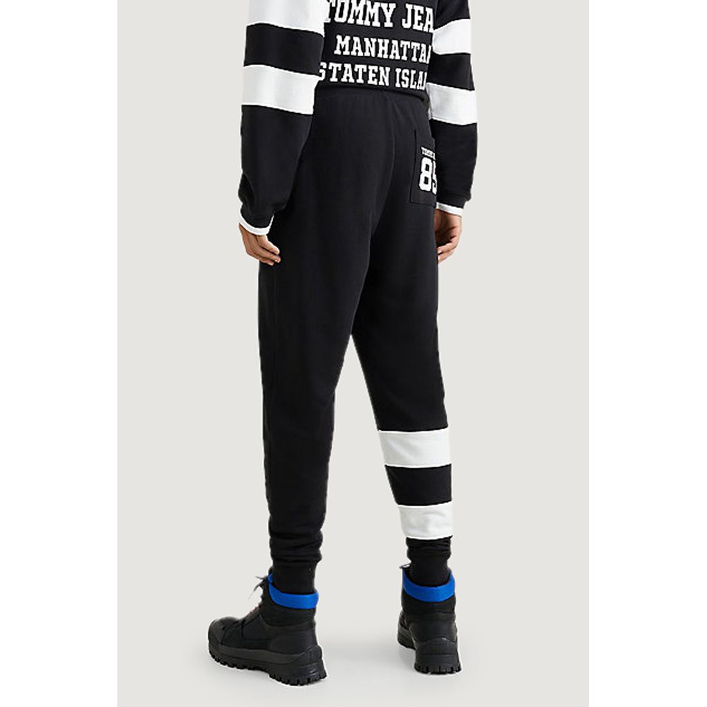 Tommy Hilfiger Jeans Schwarze Baumwoll-Jogger Workout-Hose
