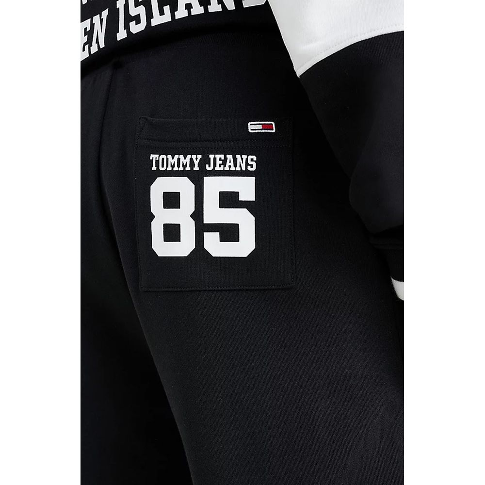 Tommy Hilfiger Jeans Schwarze Baumwoll-Jogger Workout-Hose