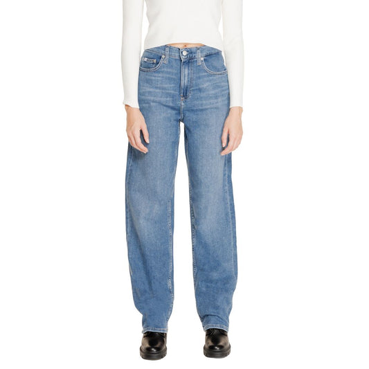 Calvin Klein Jeans Blaue Baumwoll-Jeans mit Relaxed Fit
