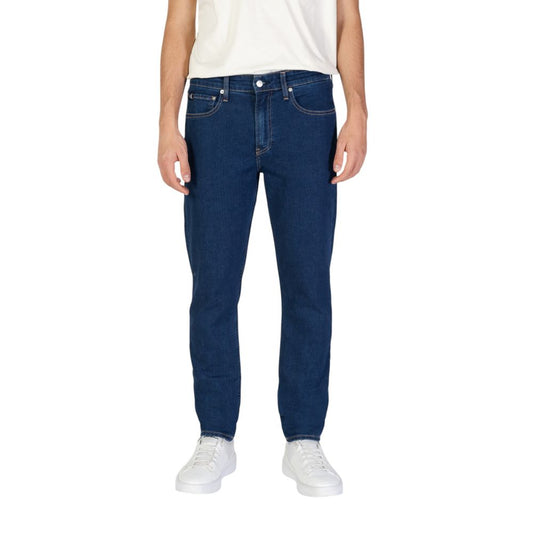 Calvin Klein Jeans Slim-Fit-Jeans aus blauem Baumwoll-Mix