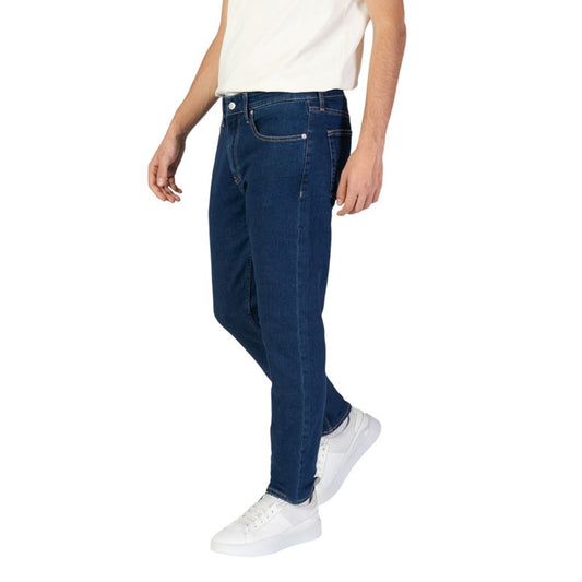 Calvin Klein Jeans Slim-Fit-Jeans aus blauem Baumwoll-Mix