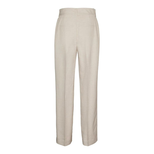 Vero Moda Gray Polyester Casual Pants