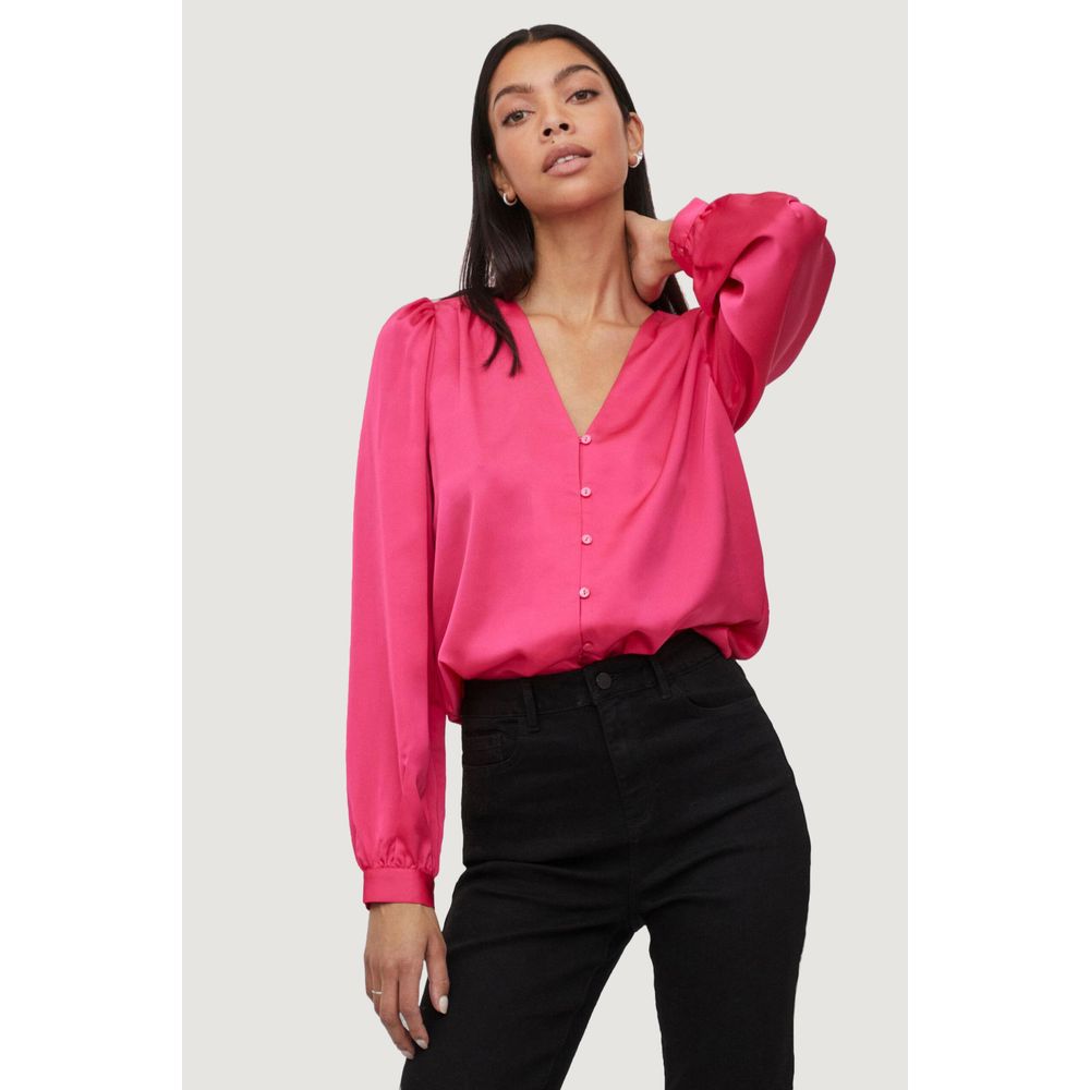 Vila Clothes Pink Polyester Blouse