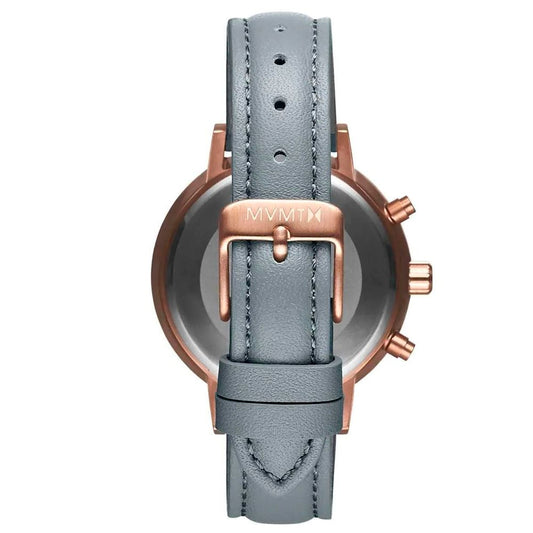 MVMT Gray Leather Dress Watch