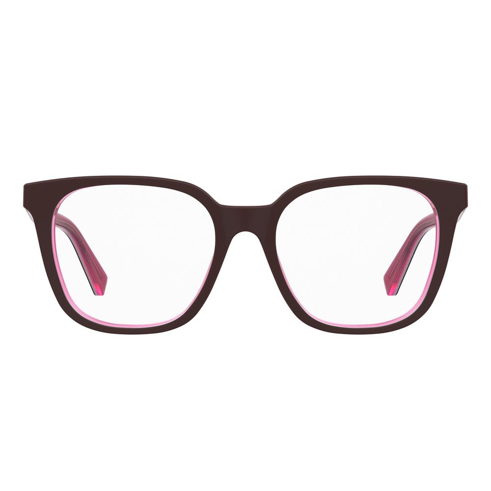 Love Moschino Burgunderfarbene Acetat-Rahmen