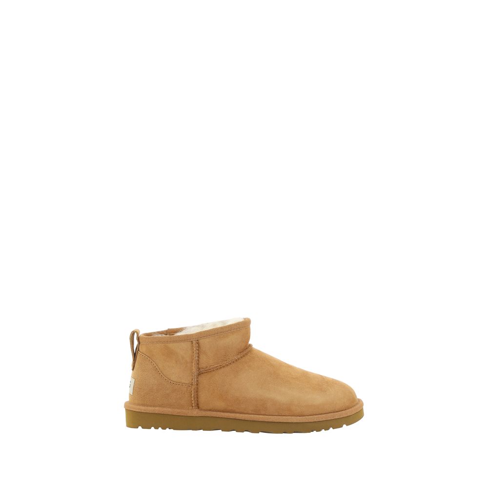 UGG Braune Ziegenleder-Stiefeletten