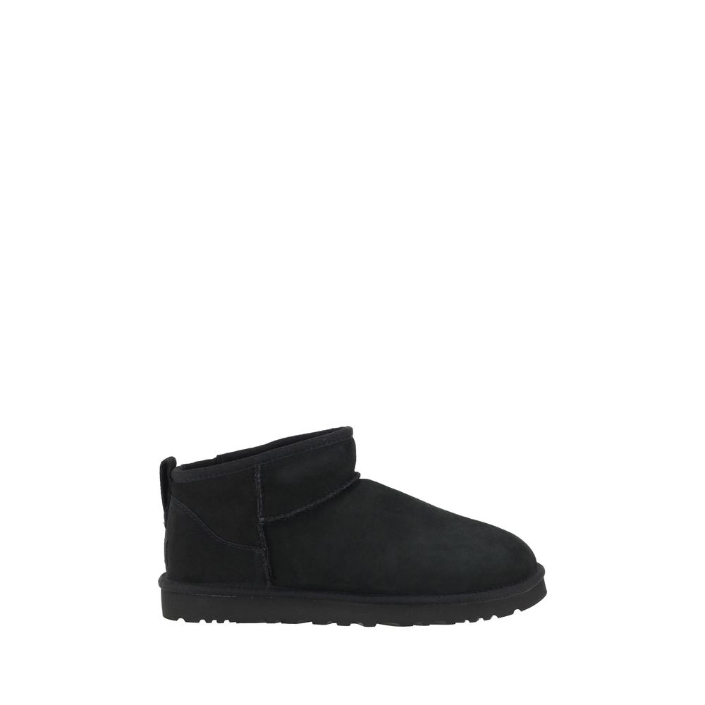 UGG Schwarze Ziegenleder-Stiefeletten