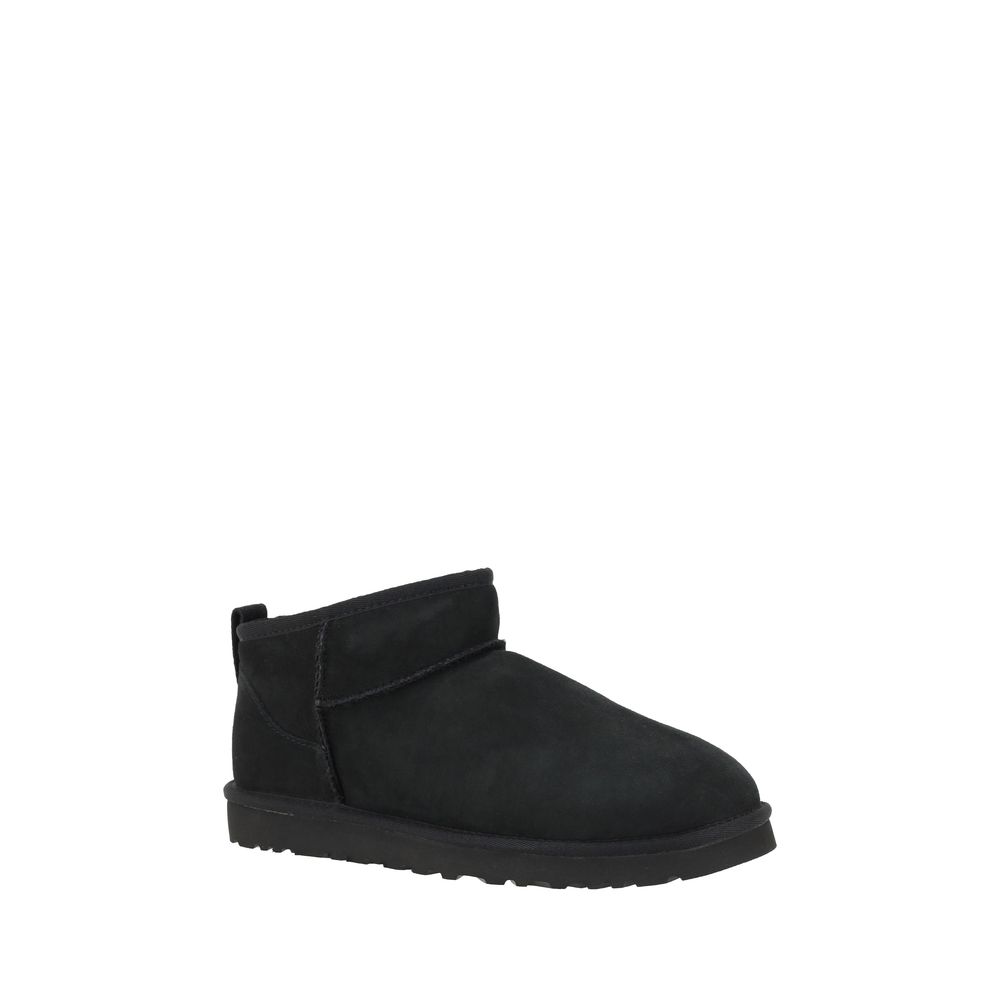 UGG Schwarze Ziegenleder-Stiefeletten