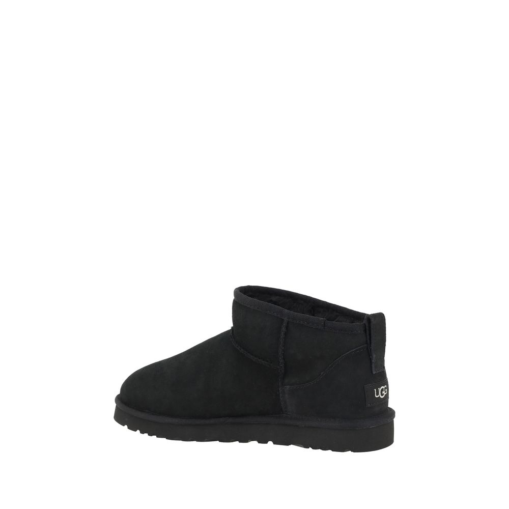 UGG Schwarze Ziegenleder-Stiefeletten