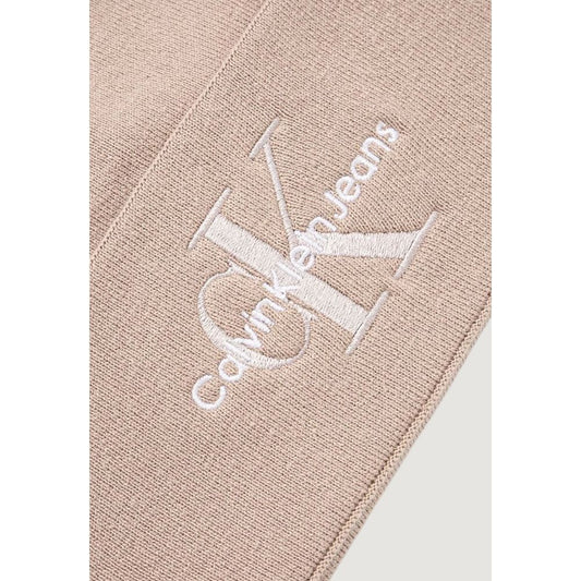 Calvin Klein Jeans Beigefarbene Baumwoll-Kappe (Baseball-Mütze)