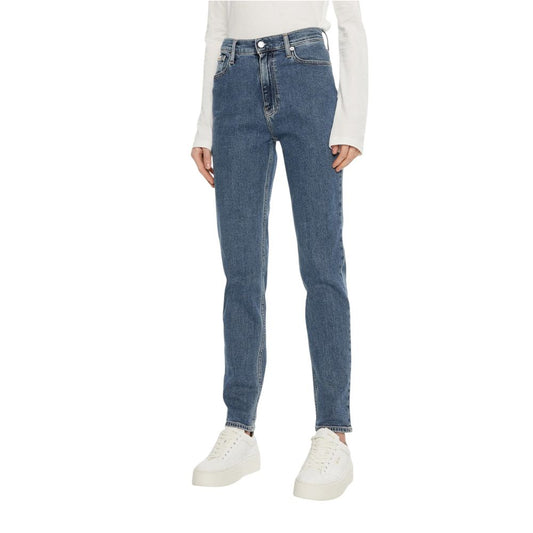 Calvin Klein Jeans Blaue Mom-Jeans aus Baumwolle