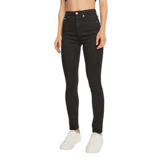 Calvin Klein Jeans Schwarze Baumwoll-Skinny-Jeans