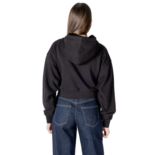 Calvin Klein Jeans Schwarzer Baumwoll-Kapuzenpulli