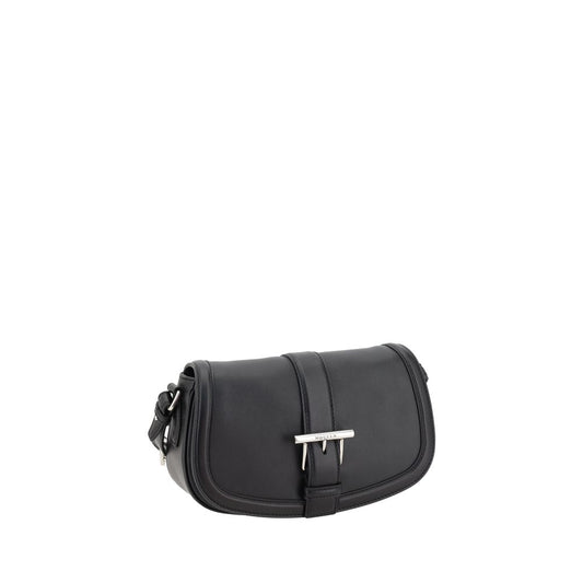 Alexander McQueen Black Calf Leather Bos Taurus Shoulder Bag